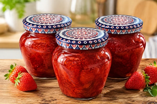 Huisgemaakte aardbeienjam met een verlaagd suikergehalte