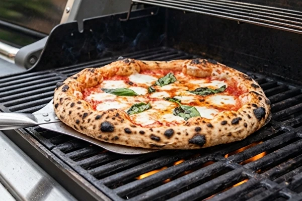Napolitaanse pizza van de gasbarbecue