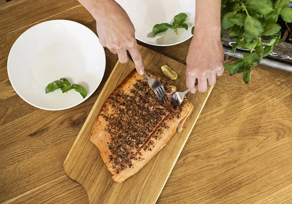 Warm gerookte zalm
