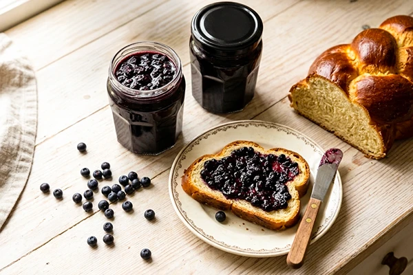 Zelfgemaakte bosbessenjam met pectine – minder suiker, meer fruit!